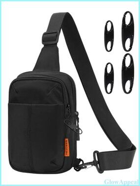 Water Resistant Nylon Anti Theft Sling Crossbody Bag Travel EDC